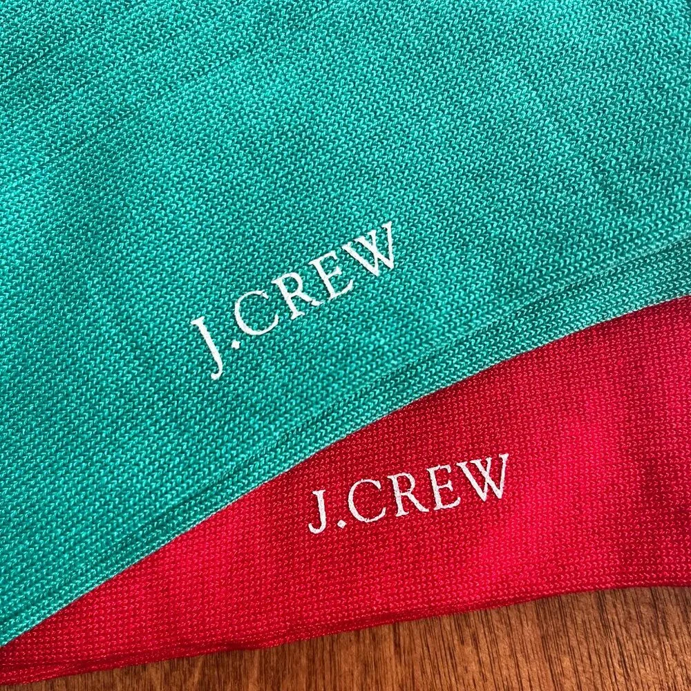 J. Crew red and green dress socks NWT